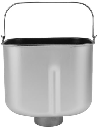 Asixxsix Cubeta para panificadora, Repuesto de olla interior antiadherente para Morphy Richards 48261, 48285 y 48286, Revestimiento de acero inoxidable para panificadora (corto)