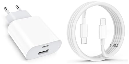 25W USB C Ladegerät 2M Ladekabel 2Port USBC Netzteil Adapter Mehrfach für | iPhone 17 16 16 Pro 16 Pro Max 16 Plus 15 14 13 12 11 Pro Max X XS Schnellladegerät Handy Stecker Charger Ladestecker