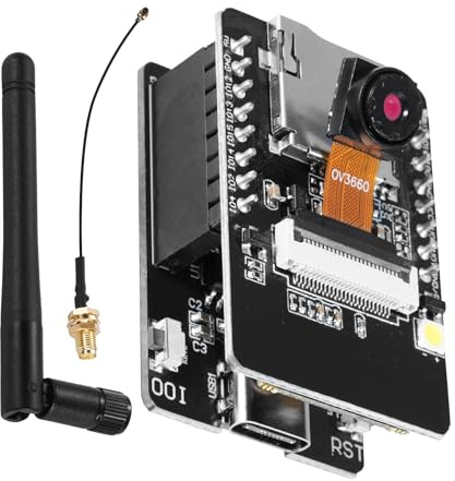 Ulegqin ESP32-CAM ESP32 CAM-8MB WiFi Bluetooth Dual Core TF Card Module with OV3660 Camera + 2.4G Antennas IPEX and Type-C USB with Slot Compatible with Arduino