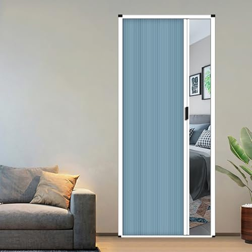 Pounjsd porte accordéon sur mesure, accordéon porte, Portes Magnétiques Pliantes pour Entrée de Salon, porte intérieure accordéon pour armoire, cuisine, chambre, salon, salle de bain, débarras