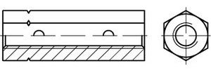 DIN 1479 Stahl galvanisch verzinkt, ÜZ Sechskant-Spannschlossmuttern - Abmessung: M16 (1 Stück)