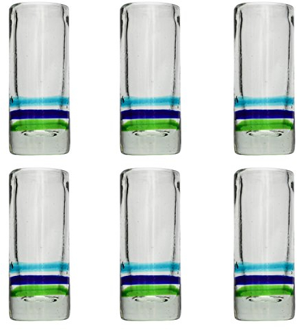 Tumia LAC Handmade Tequila/Shot Glass – 3 Ring – Set of 6
