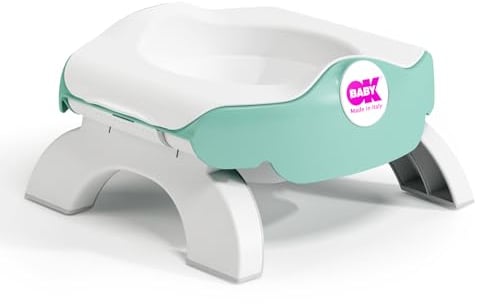 OKBABY Roady - Pot de Voyage Pliant pour Enfants, Devient un Réducteur de Toilette - Turquoise
