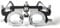 Dhoptical Adjustable Optical Trial Lens Frame, PD 48-80mm, Lightweight Alloy Optometry Frame with Adjustable Temples, Nose Bridge, and 4-Slot Insert Lense, White