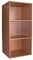 AntonaShop 3 ripiani Libreria Colorata Componibile Modulare Legno MDF Laminato Mobile Scaffale (Ciliegio)