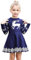 MRULIC Baby Mädchen Schöne Minikleid Baumwolle Warme Pullover Blusenkleid Winter Stricken Sweater Jumper Kleider Outfits Babysachen Für 1-6 Jahre altes Mädchen(B-Blau,Höhe:95-100CM)