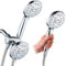 AquaSpa High Pressure 48-Mode Luxury 3-Way Combo/Dual Rain & Handheld Shower Head/Extra Long 6 Foot Stainless Steel Hose/Extra Large Face/Anti Clog Jets/All Chrome Finish/Top US Brand