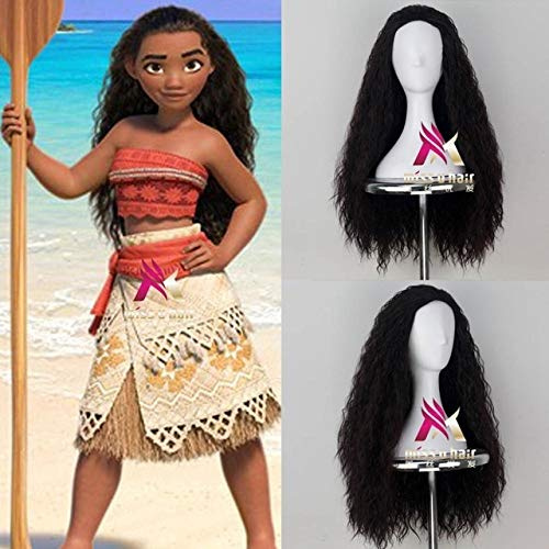 GHK schneewittchen haare ralph bricht das internet cosplay perücke prinzessin rapunzel belle aurora merida moana aschenputtel jasmin ariel tiana moana
