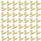 Klammern Gold, Kleine Klammern, 60pcs Goldene Klammern, Kleine Bulldogge Klammer Datei Papiergeld Klemmen für Büros (Licht-Gold, 22mm)