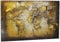 Kobolo Wandbild Wanddeko Metallbild 3D-Bild - Weltkarte - 108x72 cm