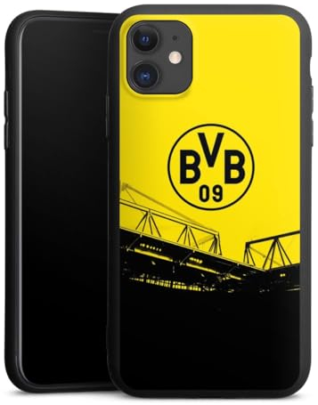 DeinDesign Premium Silikon Hülle kompatibel mit Apple iPhone 11 Handyhülle schwarz Case Borussia Dortmund BVB Fanartikel