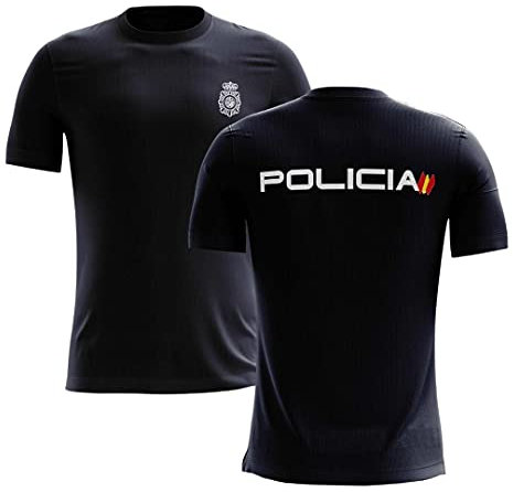 SERPOLICIA Camiseta de la Policía Nacional CNP Azul Marino M
