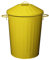 60 Litre Vintage Style Metal Tapered Dustbin & Lid - Yellow - 62cm (H) x 38cm (Dia)