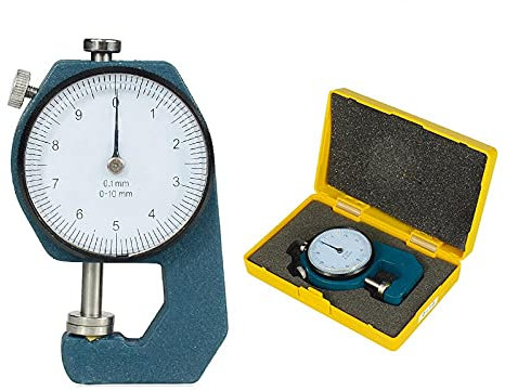 Dickdickenmessgerät 0-10/0-20mm Dickenmessgerät Tester für Leder Papierbreiten Messgerät Werkzeuge-0-10mm.