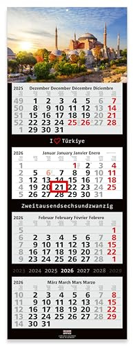 Geiger-Office 4-Monats-Wandkalender 2026 Türkei Großformat 33 x 90 cm mit attraktivem Türkei -Bildmotiv