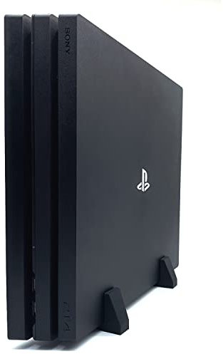 XM&QY PS4 Pro Soporte Vertical para Playstation 4 Pro Consola Silicona Soporte Base Estable Pies Antideslizante Espacio Suficiente para Refrigeración(Negro)