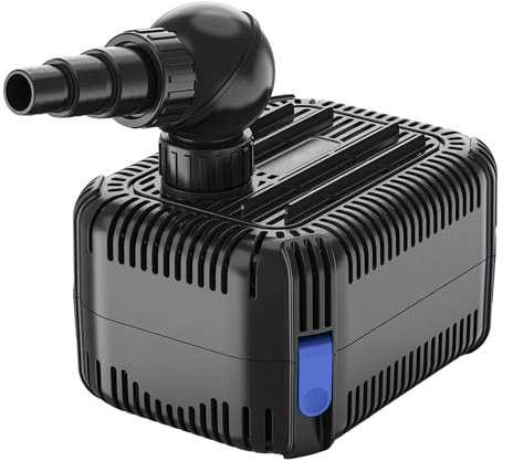 SunSun CDF-5800 Teichpumpe 24V DC / 5000 l/h / 40 W, Bachlaufpumpe mit integriertem Blockier- und Trockenlaufschutz, Gartenteichpumpe, Gleichstrompumpe