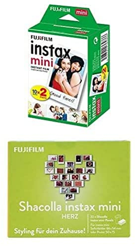 instax Mini Film, Doppelpack + Shacolla Herz