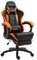 Dowinx Gaming Stuhl Ergonomischer Gamer Stuhl mit Lendenwirbelstütze, PC Bürostuhl Rückenlehne Verstellbarer Drehsessel mit Fußstütze (Schwarz&Orange