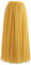 CHICWISH Damen Lila/Creme/Grau/Rosa/Schwarz Layered Mesh Ballett Prom Party Tüll Tutu A-Linie Maxirock, gelb, Mittel