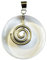 Francia Minerales Colgante Cristal de Roca - PI chino o Donut 30mm, Piedra, cuarzo
