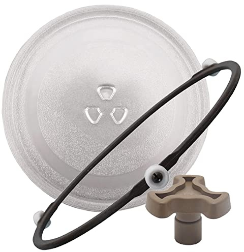 WORDFUN Plateau Tournant pour Micro Ondes Universel, Plateau Tournant en Verre, Résistant À La Chaleur, Rechange Plateau, Remplacement pour Micro-Ondes, 245mm 270mm