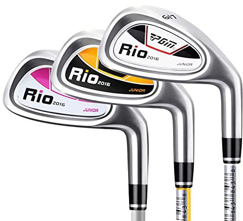 Ultimate Junior Golf Irons for Training and Competition - #7 Iron Club for Kids, Golf Irons and Training Rods (Age 3-5(Yellow))