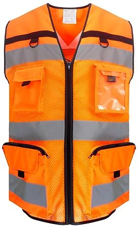 Workwear World High Visibility Class 2 Ripstop Multi Pocket Tool Vest With Optional Breathable Mesh Fabric