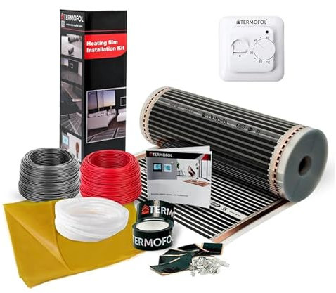 Komplettes Infrarot-Fußbodenheizung Heizfolien Set 180W/M²