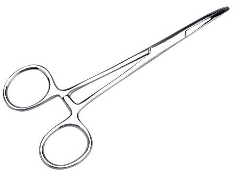 Pinza Emostatica, Morsetto per Pulizia Orecchie per Toelettatura Cani in Acciaio Inossidabile, Pinzette con Chiusura Antiscivolo a Punta Curva Pinze (Grande 8,3 pollici di
