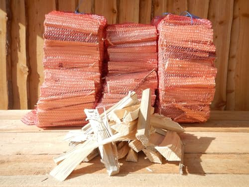 3 Sack FICHTE BRENNHOLZ ANMACHHOLZ ANZÜNDHOLZ Holz Feuer Kamin ca 17Kg 72dm³