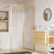 ZEYUAN Duschwand für Begehbare Dusche ESG Klarglas Golden 140x195cm, Duschrückwand, Duschabtrennung, Glaswand Dusche, Duschglaswand, Duschtrennwand