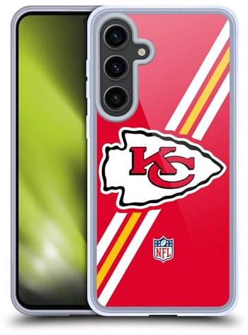 Head Case Designs Offizielle NFL Streifen Kansas City Chiefs Logo Gelhülle [Militärischer Schutzgrad] Kompatibel Mit Samsung Galaxy S24+ 5G Und Kompatibel Mit MagSafe