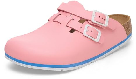 Birkenstock Damen Herren Kay Pro Hausschuhe Leder Pantoletten - Clogs - Zertifiziert nach Norm EN ISO 20347:2022 - Berufsschuhe für Medizin, Gastronomie und Service