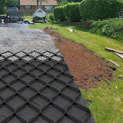 geogriglia Griglia Di Pavimentazione Nera Fai Da Te Per Patio/ Passo Carrabile/ Capannone/ Parcheggio/ Prato, Griglia Di Base Facile Da Installare, Griglia Di Pavimentazione Pieghevole ( Size : 1x6 m