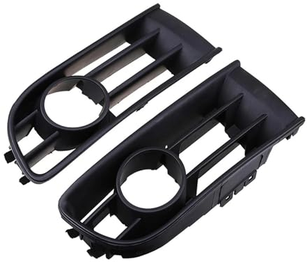 LJBaab Auto links rechts vorne Halogenlampe Nebelscheinwerfer Nebelscheinwerfer und Nebelscheinwerfergitter kompatibel mit VW Polo 9N Limousine 2004–2006. Auto-Styling