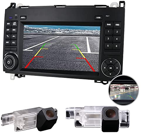 7''GPS Sat NAV Navigation Navigator Canbus Autoradio CarPlay Android+AHD Rückfahrkamera Einparksystem Kompatibel mit Mercedes-Benz W169/W245/W639 W447/Vito/Viano/W906 Sprinter/V W Crafter Onwards