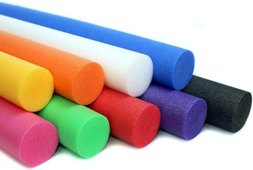 2er Schwimmnudel Poolnudel Schwimmstange Pool Wassernudel Aquagymnastik Schaumstoffstange Pool-Nudel 150cm (Rot, 6 * 150cm)