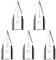 HUANIZI 5PCS/Pack Replacement Fountain Pen Nibs EF/F Straight Pen Tips Office School Home Stationery Repair Accessories Silver Ink Color Fine Broad