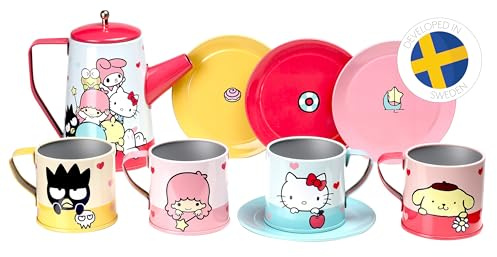 Hello Kitty Spielzeugservice für Kinder – Bezauberndes Teeset in Rosa und Weiß, inklusive Teekanne und Tassen, perfekt für Rollenspiele und zur sozialen Entwicklung, geeignet für Kinder ab 3 Jahren