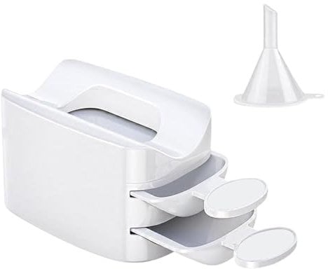 Dip Powder Tray - Powder Nail Tray, Nail Dipping Powder Collector | Portable Double Layer Dipping Powder Tray, 2 in 1 Dip Powder Recycling Case, Manicure Accessories Dip Nail Tools for Beginners