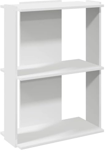 vidaXL Bücherregal 3 Böden Weiß 60x30x80 cm Holzwerkstoff