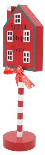 Decorazioni Natalizie Cartello Babbo Natale Stop Here Cartello Decorativo Babbo Natale Stop Here per la Festa