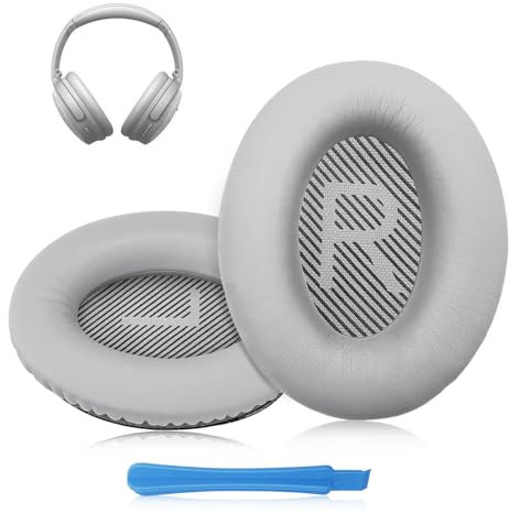 HOSSOM Almohadillas para Bose Auriculares, Almohadillas de Repuesto para Auriculares Bose QuietComfort QCSE QC2 QC15 QC25 QC35 QC35 II QC45 AE2 AE2i AE2w/SoundTrure/SoundLink Over-Ear Auriculares
