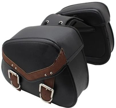 Motorrad Pannier Universelle Motorrad Seitensatteltasche PU Leder Werkzeug Seesack Geeignet Für Ducati Hypermotard 796 821 SP Diavel 1200 1250 MTS1200 Motorradgepäck(Brown)