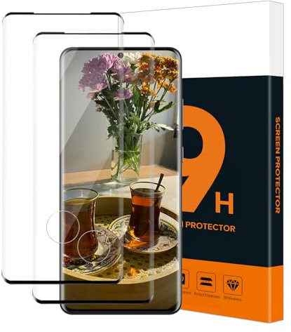 Cable Leader Verre Trempé pour Samsung Galaxy S20 Ultra 5G, Dureté 9H, 3D Couverture Totale vitre protection, Sensible au Toucher, Ultra HD Claire Samsung S20 Ultra protection écran-2 pièces
