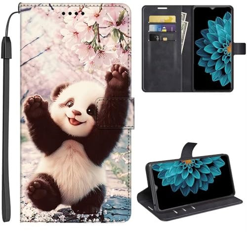 SEHEYA Case for iPhone 6 Plus/iPhone 6S Plus Phone Cover PU Leather Wallet Purse 3D Print Pattern Design Magnetic Closure Cover Book Flip Folio Card Holder Cases, Lovely Panda