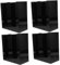 Cabilock 4 Piezas Soporte Organizador para Vasos Desechables Portavasos de Escritorio Accesorio Práctico para Hogar y Oficina Diseño para Reposición Color Negro