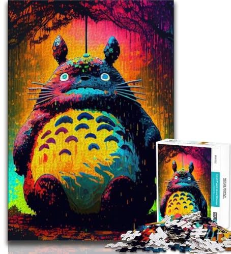 1000-teiliges Puzzle für Erwachsene, Totoro-Puzzles für Teenager, Lernspiele für die ganze Familie, Heimdekorationsgeschenk (Größe 75x50cm)