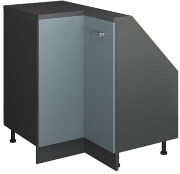 Vicco Mobile cucina angolare per sottotetto R-Line, Grigio-blu, 75.6 cm con 1 porta